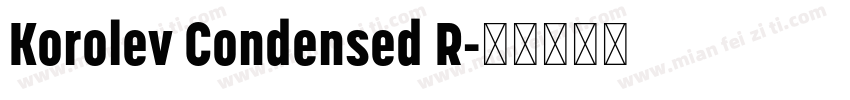 Korolev Condensed R字体转换